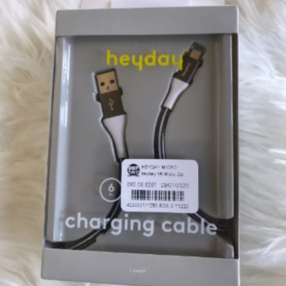 Heyday USB-C to USB-a Braided Cable 6ft - Picture 1 of 5